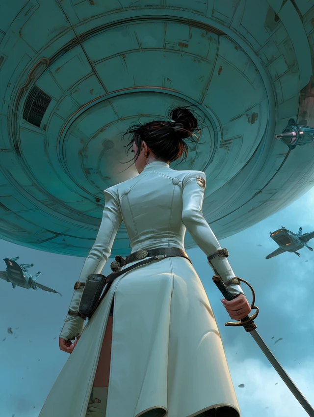Fantasy Monk on UFO: Comic Book Art