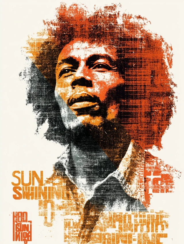 Bob Marley Vintage Graphic Art Design