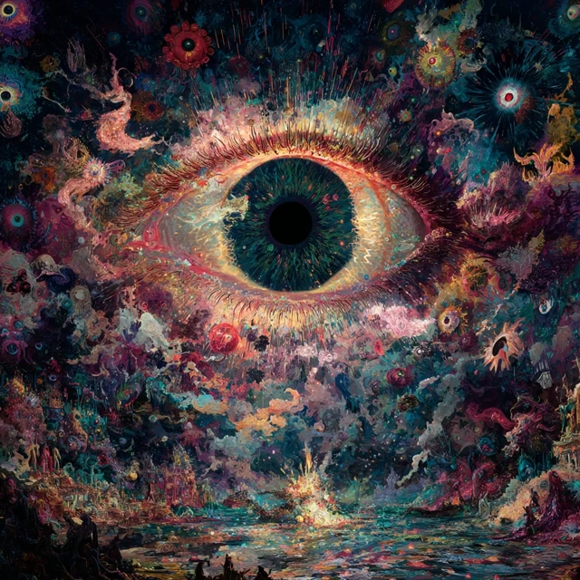 Collective Consciousness Vibrant Fusion Art