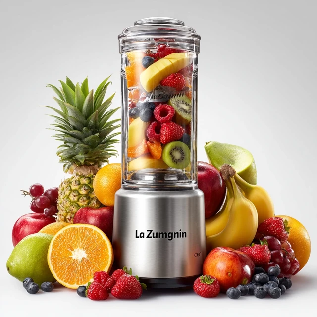 La Zumgin Blender with Fresh Fruits Smoothie