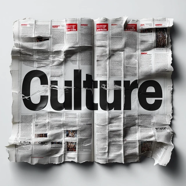 Culture Word Art Magazine Tear Bold Typography Design