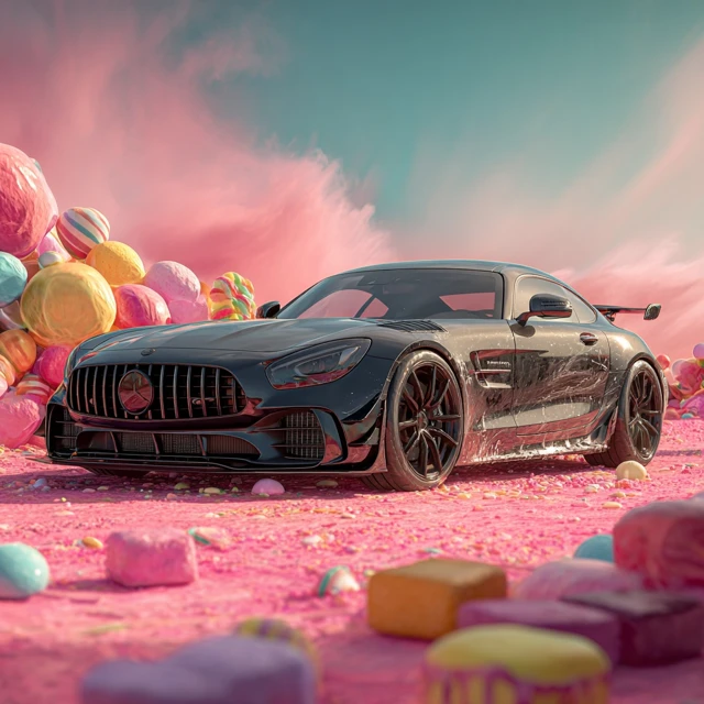 AMG GT Black in a Fairytale Candyland