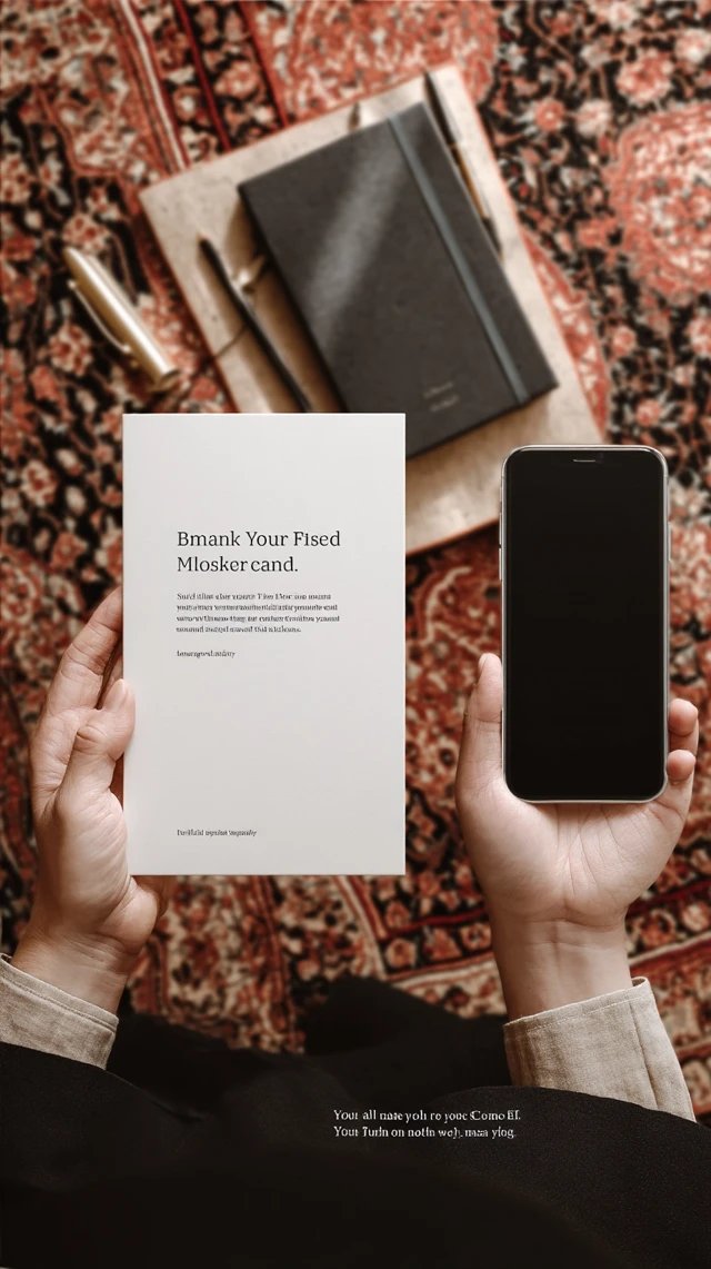 Eid Greeting Card Mockup Spiritual Peaceful
