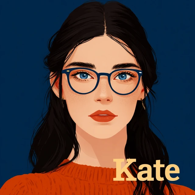 Kate Latina with Glasses Portrait Art