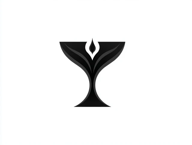 Abstract Chalice Logo Black and White