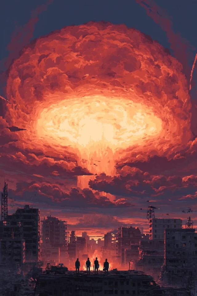Epic Pixel Art Final Battle Save the World