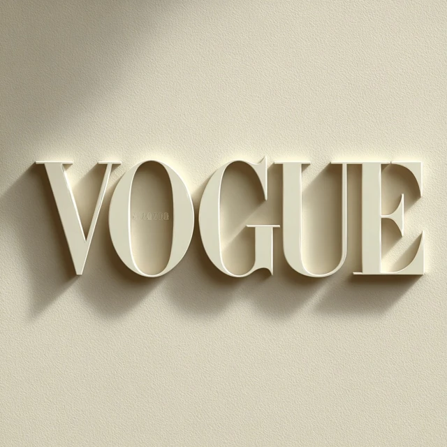 VOGUE Logo 3D Illustration Minimalist Fashion