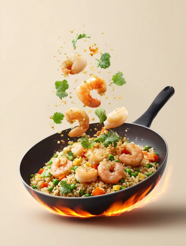 Delicious Shrimp Fried Rice with Fresh Ingredients