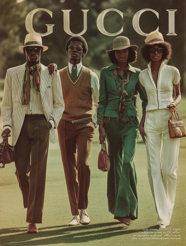 Gucci Ad: 70s Sportswear Inspired Fashion