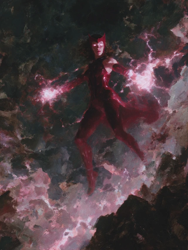 Scarlet Witch Marvel Horror Art