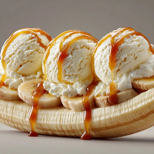 Delicious Banana Split Dessert with Caramel
