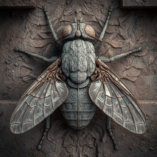 Architectural Housefly Insect Art 3D