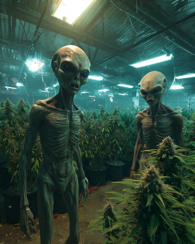 Aliens in a Cannabis Farm