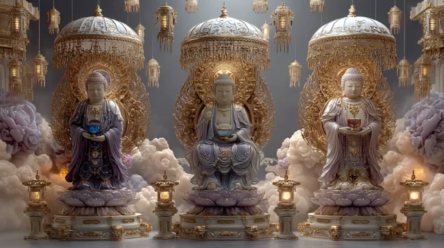 Medicine Buddha Celestial Composition Art