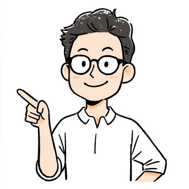 Cartoon Man Pointing: Simple, Smart and Smiling