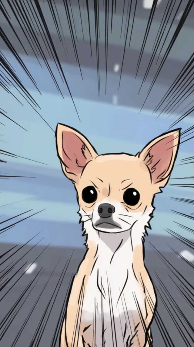 Zooming Zesty Chihuahua Anime Style