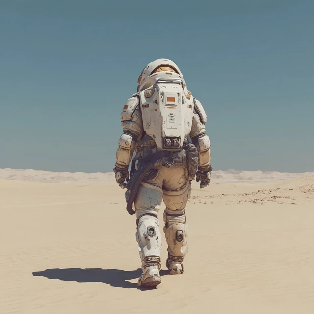 Astronaut Exploring Desert Planet Sci Fi Photography