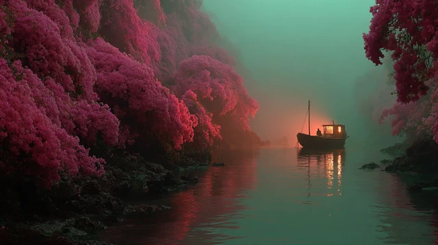 Shamanic Ferry Velvet Crash Art by Francesco Coleman