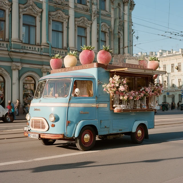 Strawberry Truck in St Petersburg