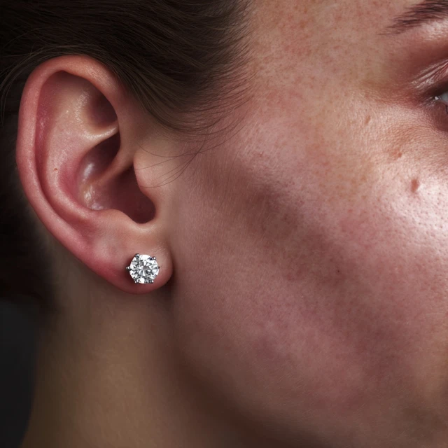 Diamond Stud Earring Refined Jewelry Catalog Quality