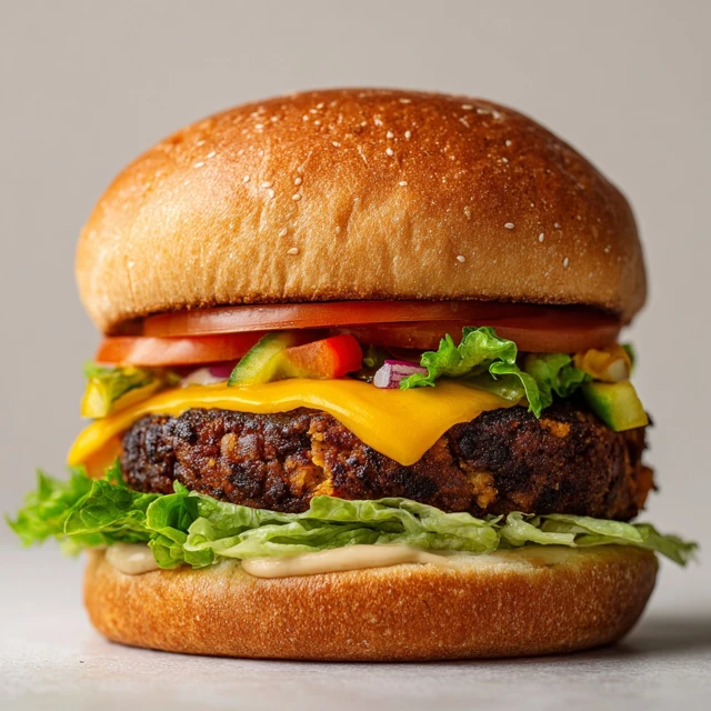 Homemade Veggie Burger Delicious and Fresh