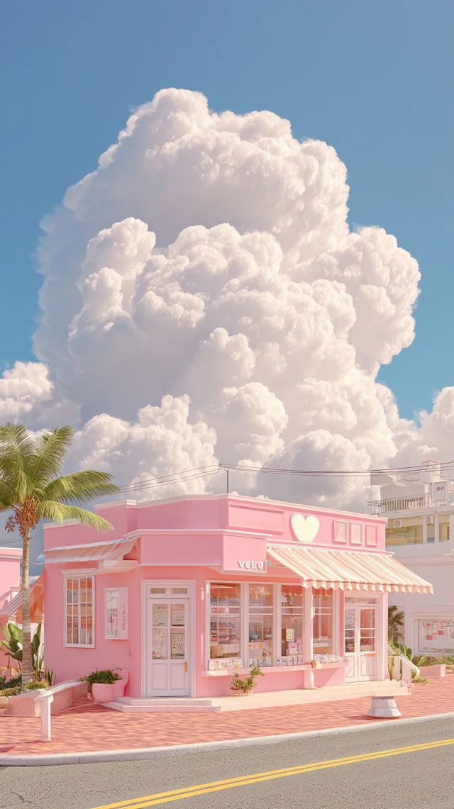 Valentines Day Store Anime Style Tropical Island