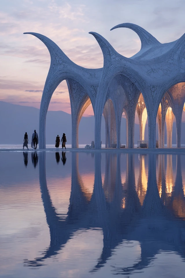 Alien Architecture on the Beach Photography