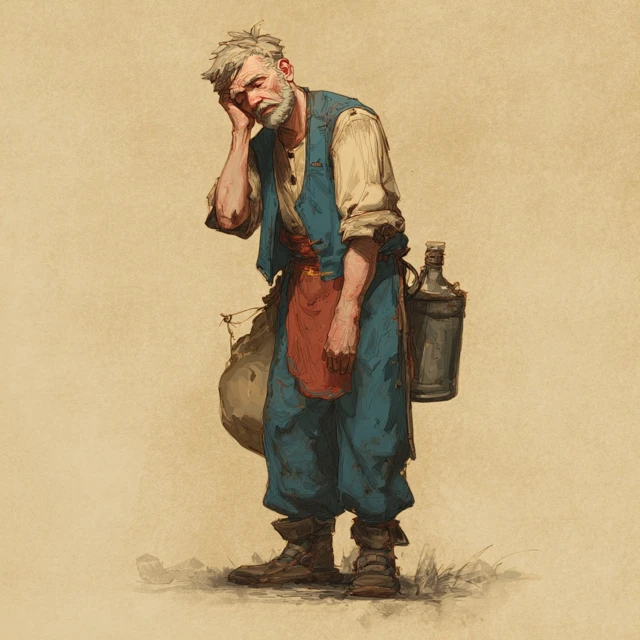 Barovian Farmer DND NPC Art
