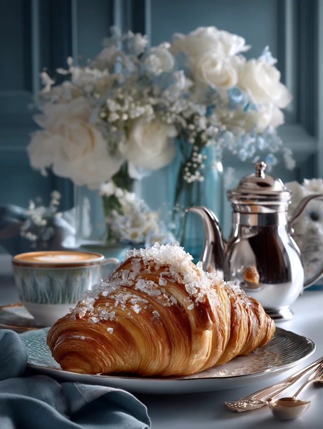 French Breakfast Croissant Coffee Pot French Country