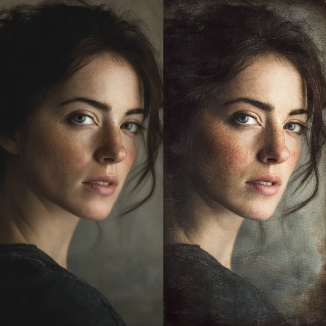 Portrait of a Woman: Artistic Split Face