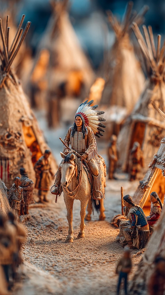 Sitting Bull Lakota Village Miniature Diorama