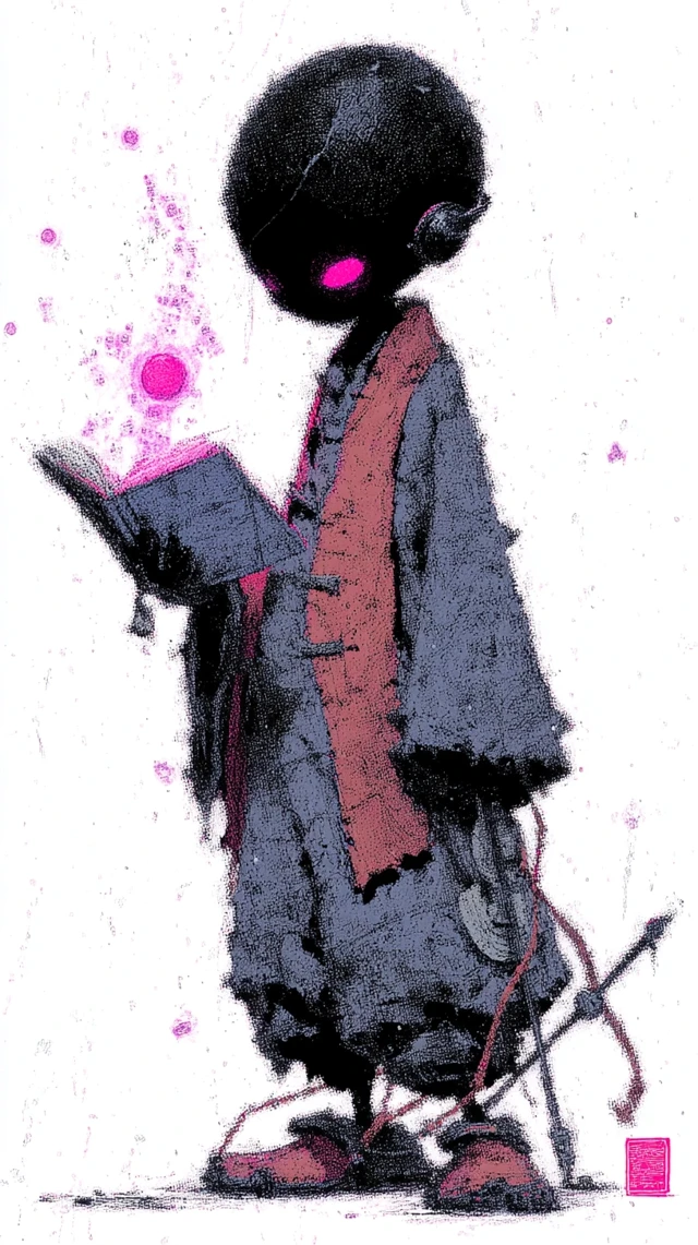 Futuristic Anime Boy with Alchemy and Space