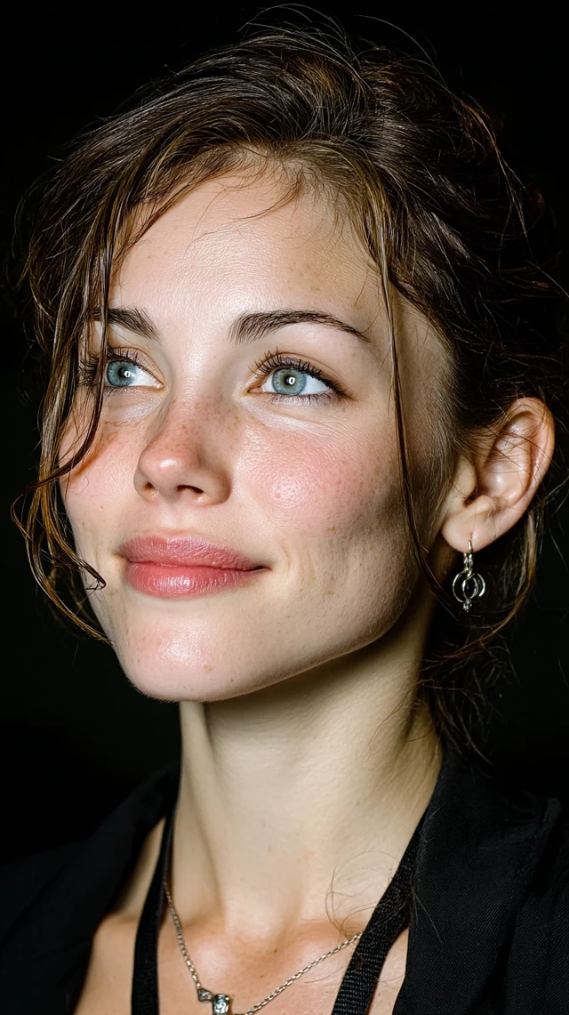 Womans Portrait: Moody Close-Up, Dramatic Lighting