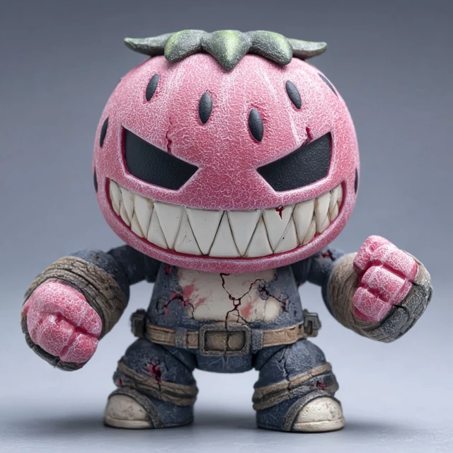 Watermelon Hero Toy Design Comic Book Style