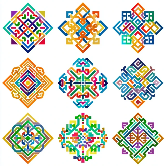 Geometric Chinese Decorative Patterns