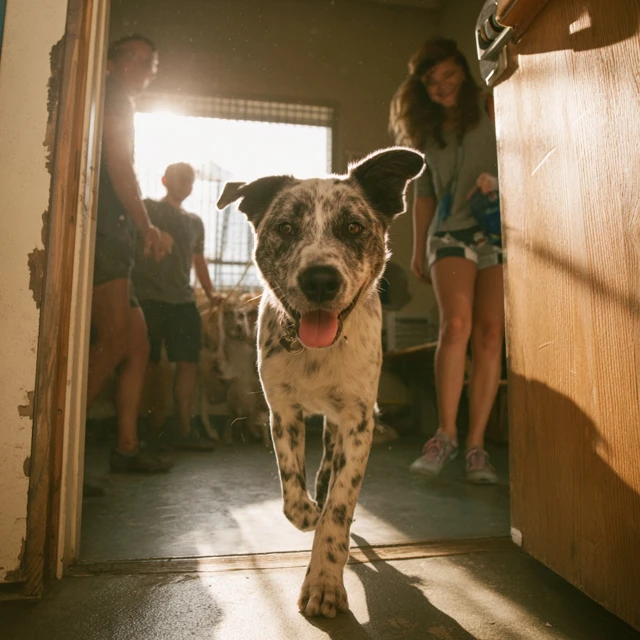 Happy Dog Leaving Shelter Adoption Reunion