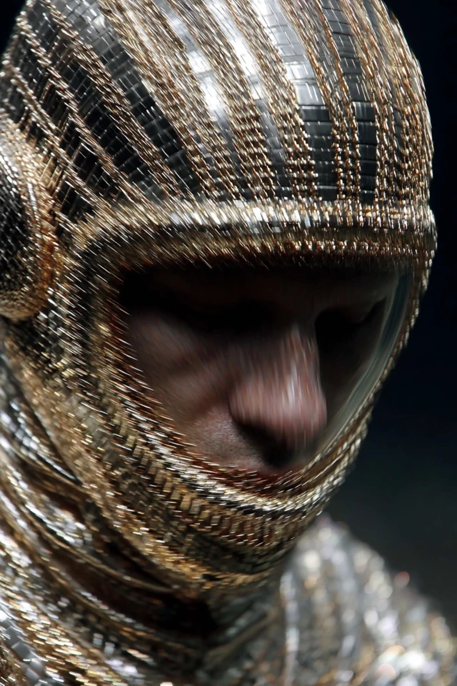 Golden Diving Suit Abstract Motion Blur