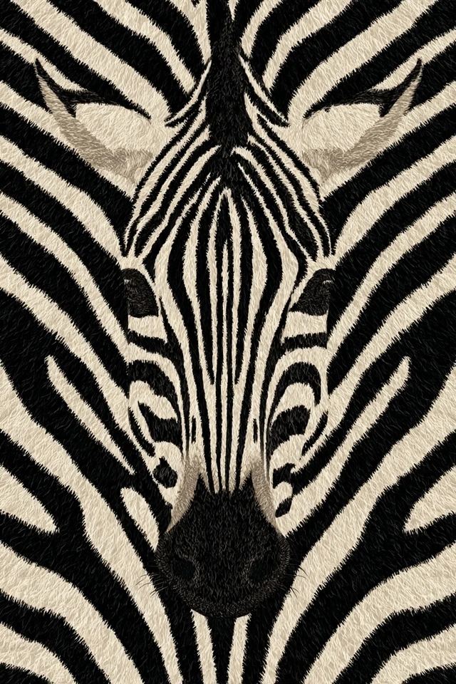 Zebra Skin Pattern Seamless Illustration