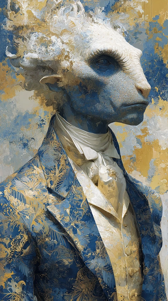 Steampunk Sheep Illustration Art