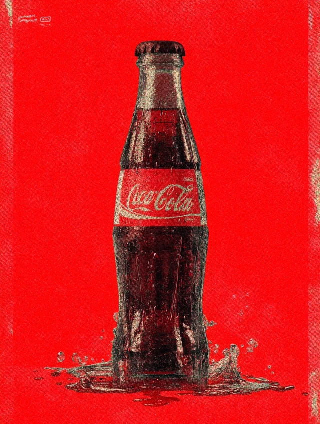 Coca Cola Bottle Poster Art Japanese Style
