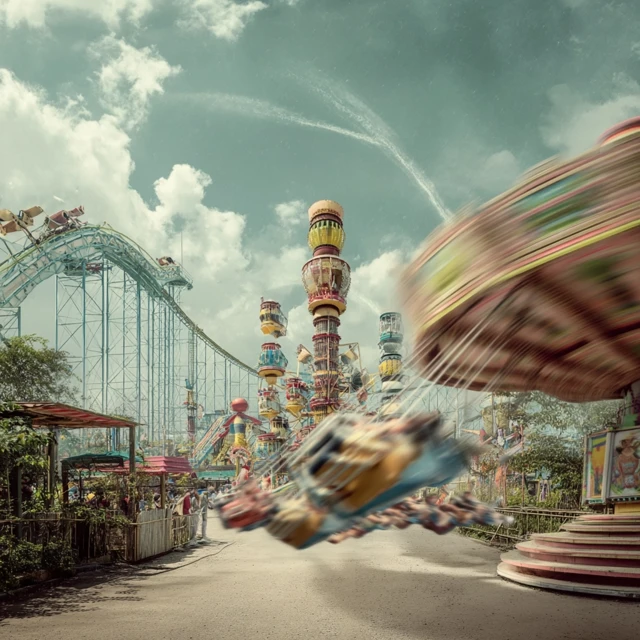 Amusement Park Photo Creative Photoshop