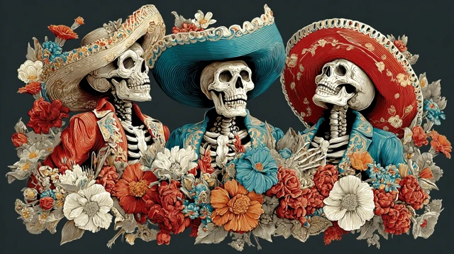 Day of the Dead Vector Art T-Shirt Design