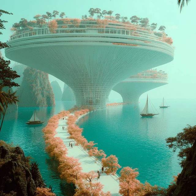 Futuristic Eco City in Paradise