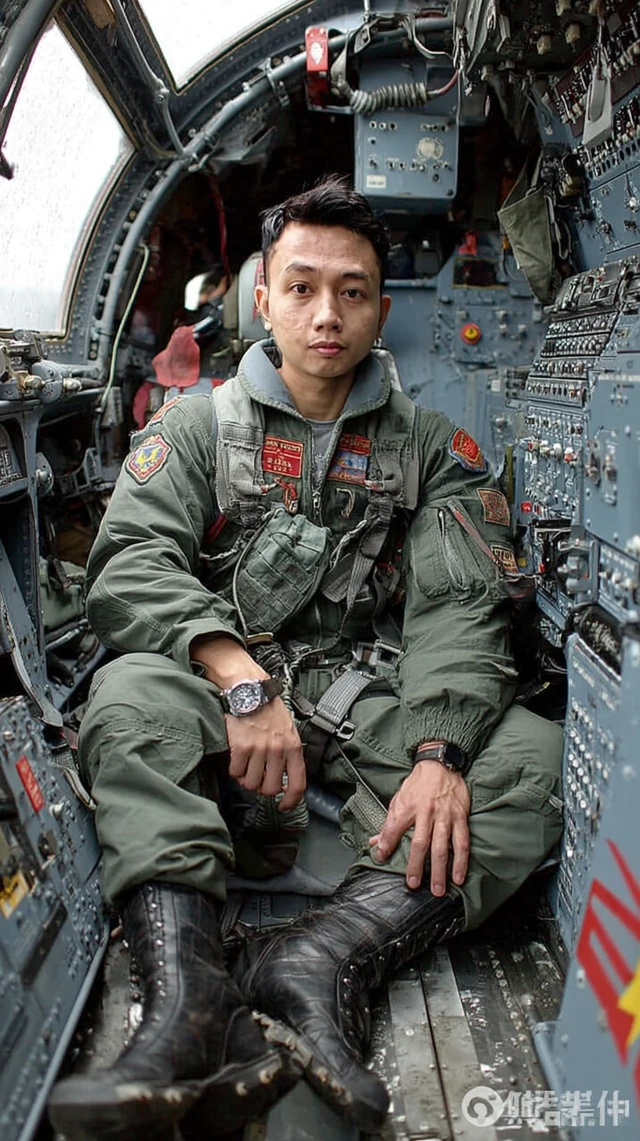 Chinese Fighter Pilot Inside Cockpit Looking Out