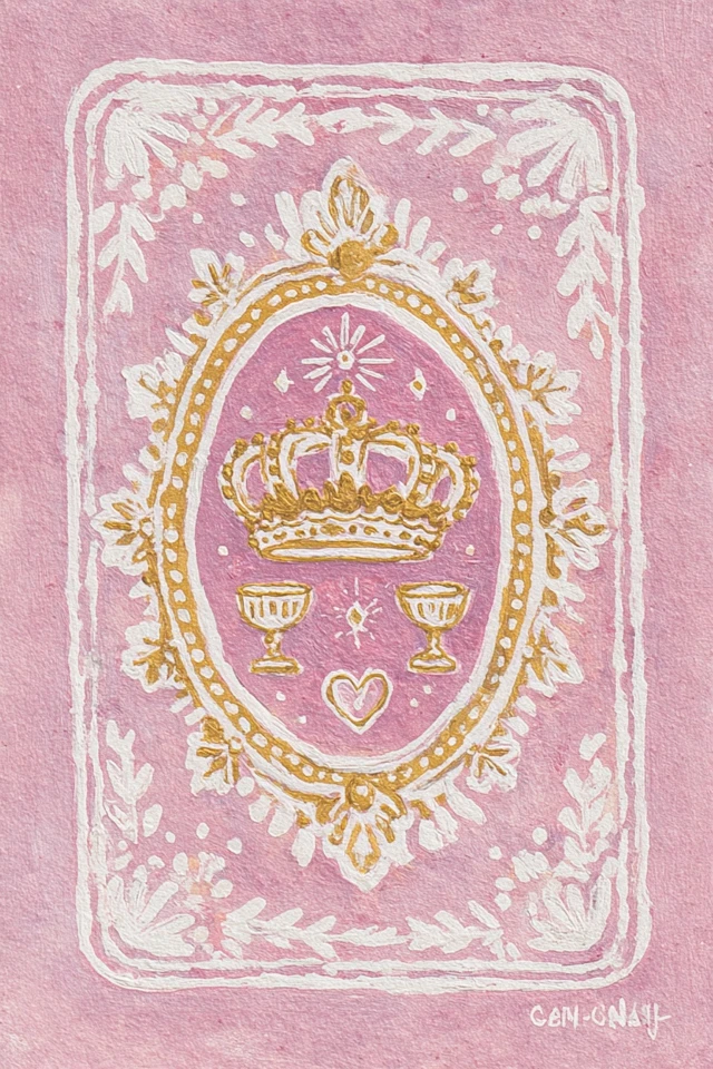 Tarot Card Illustration Watercolor Style Hand Drawn