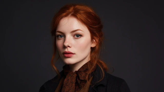 Beautiful Redhead Woman Portrait