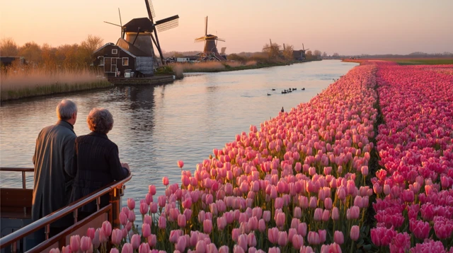 Europe River Cruise Holland Tulip Field