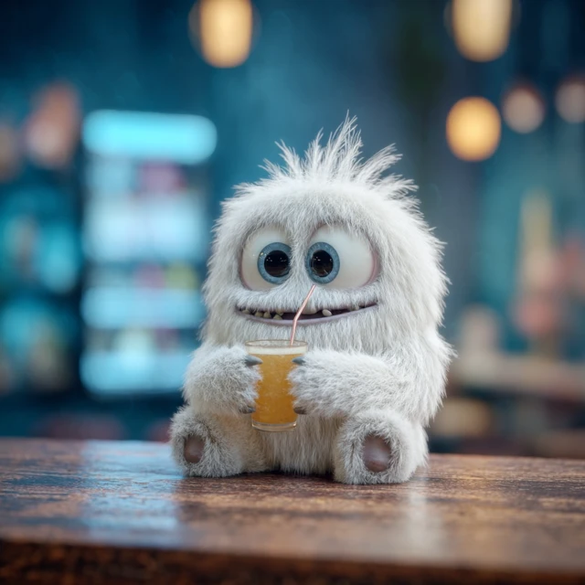 Yeti Monster Drinks at Bar