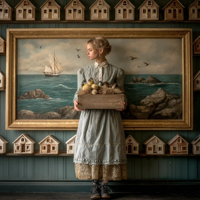 Surreal Birdhouse Art Inspired by Wes Anderson