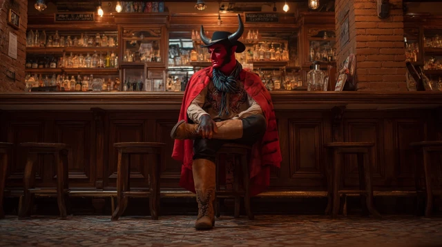 Devil Gaucho in Sports Bar Art Style